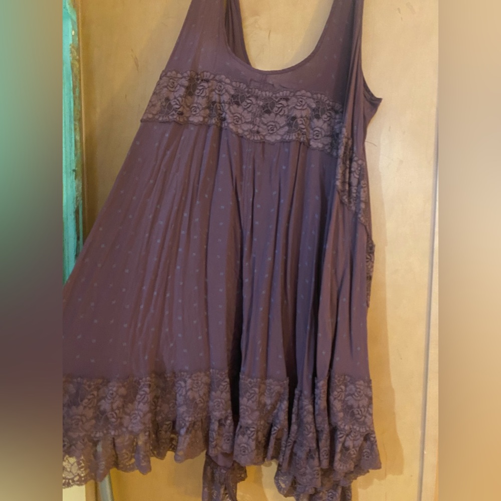 Free people mulberry/ plum colored lace dress